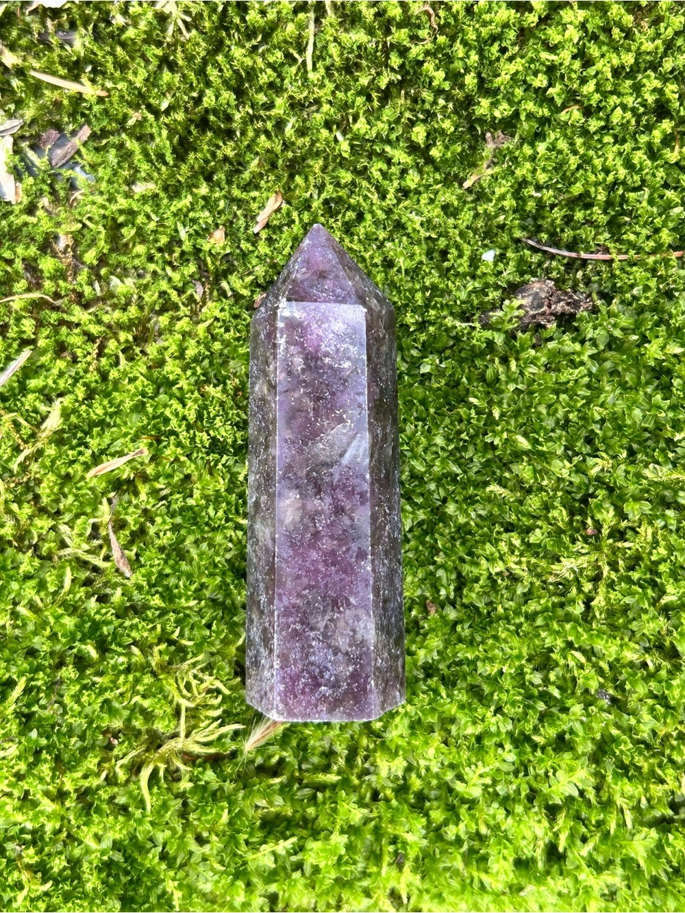 Polished Lepidolite Tower Point